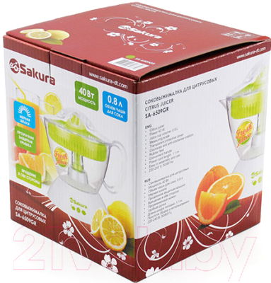 Изображение товара Соковыжималка ручная Sakura SA-6509GR (белый/зеленый)