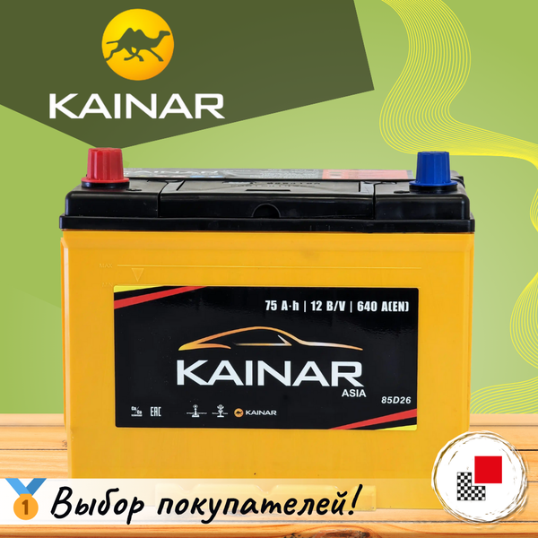 Автомобильный аккумулятор Kainar Asia 75 JL+ / 070 20 38 02 0031 10 11 0 R (75 А/ч)