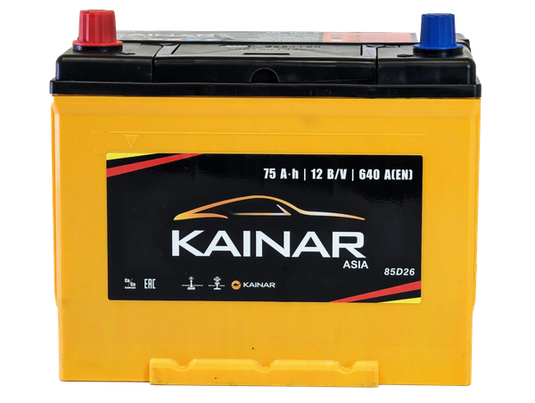 Автомобильный аккумулятор Kainar Asia 75 JL+ / 070 20 38 02 0031 10 11 0 R (75 А/ч)