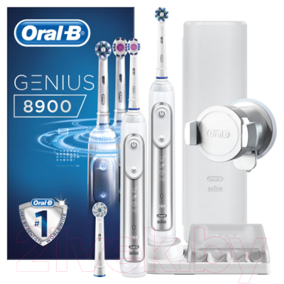 Электрическая зубная щетка Oral-B Genius 8900/D701.535.5HXC (2шт)