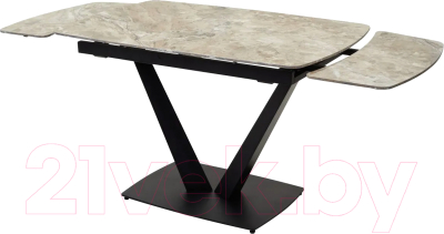 Обеденный стол M-City Alatri 120 Gloss / 614M04389 (Athens Brown Sintered Stone/Black)