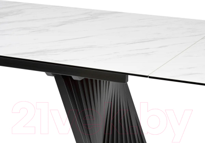 Обеденный стол M-City Ivar 180 Marbles KL-99 / ROCAVA9649GNKL99 (белый мрамор/керамика)
