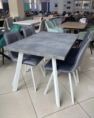 Обеденный стол M-City Brick M 120 / DEDBRICKMBETPORWHT120 (бетон портленд/белый)