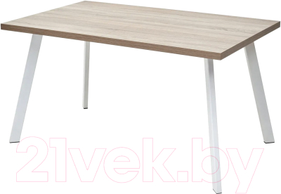 Обеденный стол M-City Brick M 140 / DEDBRICKMOAKTRUFWHT140 (дуб трюфель/белый)