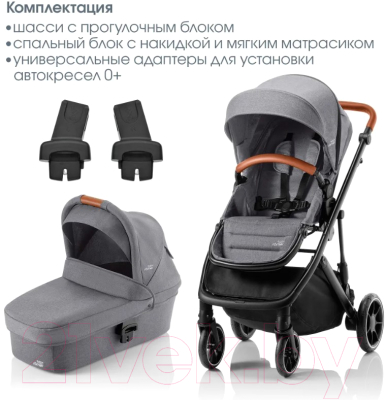 Детская универсальная коляска Britax Romer Strider-M 2 в 1 / ST36102 (Elephant Grey)