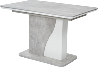 Обеденный стол M-City Sirius 120 / DEDSIRBET120 (бетон/белый) - 