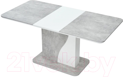 Обеденный стол M-City Sirius 120 / DEDSIRBET120 (бетон/белый)