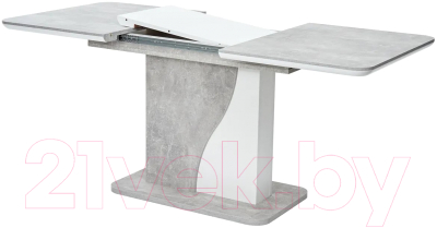 Обеденный стол M-City Sirius 120 / DEDSIRBET120 (бетон/белый)