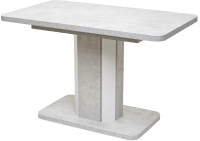Обеденный стол M-City Stork 120 / DEDSTORKBBET120 (бетон белый/белый) - 