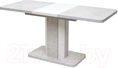 Обеденный стол M-City Stork 120 / DEDSTORKBBET120 (бетон белый/белый)