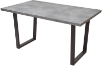 Обеденный стол M-City Лофт 138 / DEDLOFTBETPORBLK (бетон портленд/черный) - 