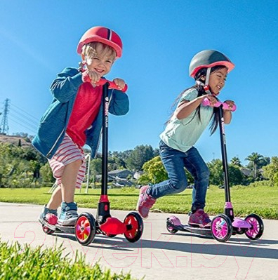 Изображение товара Самокат детский Yvolution Y Glider Deluxe / 100885 (черный/красный)