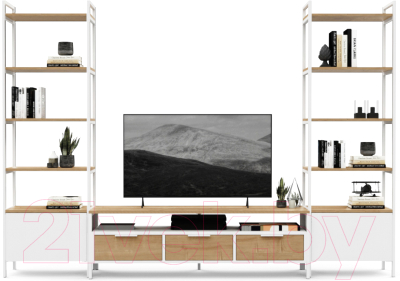 Горка Crafto Лофт Фрида Бонд 06 274x40x190 (белый/дуб)