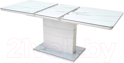 Обеденный стол M-City Alta 140 / DT2000140GRWHTWHT (Grey-White Marble/White)