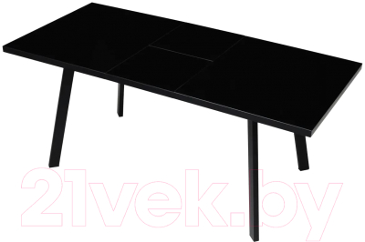 Обеденный стол M-City Фин 140 / 464M04118 (черный/черный)