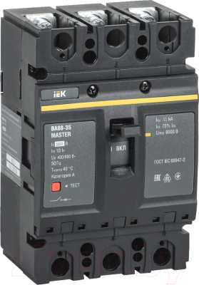 Выключатель автоматический IEK ВА 88-35 250А 3п 35кА / SVA30-3-0250-02