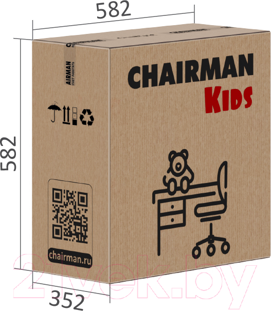 Кресло детское Chairman Kids 112 (зоопарк/TW-34 белый) — фото 4