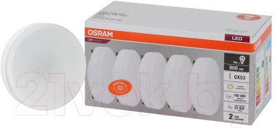 Изображение товара Лампа Osram LED Value LVGX5375 10SW/830 230В GX53 2х5 RU / 4058075584143