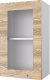 Миниатюра изображения товара Шкаф навесной для кухни Горизонт Мебель Оптима 40 с витриной (сосна бран)