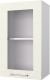 Миниатюра изображения товара Шкаф навесной для кухни Горизонт Мебель Оптима 40 с витриной (холст молоко)