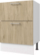Миниатюра изображения товара Шкаф-стол кухонный Горизонт Мебель Оптима 60 2 ящика (рустик натур)