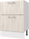 Миниатюра изображения товара Шкаф-стол кухонный Горизонт Мебель Оптима 60 2 ящика (рустик серый)
