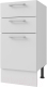 Миниатюра изображения товара Шкаф-стол кухонный Горизонт Мебель Оптима 40 3 ящика (белый эмалит)