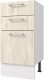 Миниатюра изображения товара Шкаф-стол кухонный Горизонт Мебель Оптима 40 3 ящика (рустик молочный)