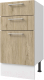 Миниатюра изображения товара Шкаф-стол кухонный Горизонт Мебель Оптима 40 3 ящика (рустик натуральный)
