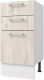 Миниатюра изображения товара Шкаф-стол кухонный Горизонт Мебель Оптима 40 3 ящика (рустик серый)