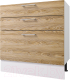 Миниатюра изображения товара Шкаф-стол кухонный Горизонт Мебель Оптима 80 3 ящика (сосна бран)