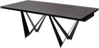 Обеденный стол M-City Rieti 200 Nero KL-116 / 614M04297 (черный мрамор матовый/керамика/черный) - 