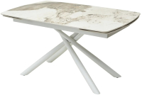 Обеденный стол M-City Rivoli 140 Gloss / 614M04392 (Luxury Pandora Sintered Stone/White) - 
