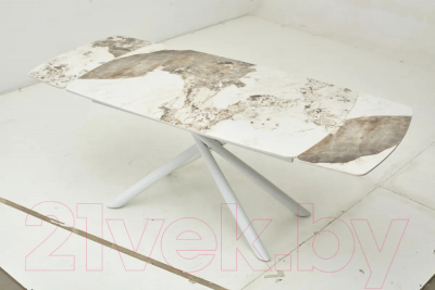 Обеденный стол M-City Rivoli 140 Gloss / 614M04392 (Luxury Pandora Sintered Stone/White)