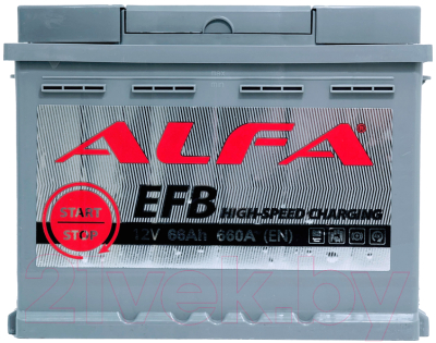 Автомобильный аккумулятор ALFA battery EFB 66 R (66 А/ч)