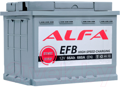 Автомобильный аккумулятор ALFA battery EFB 66 R (66 А/ч)