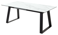 Обеденный стол M-City Франк 160 / 480M04546 (белый мрамор/черный) - 
