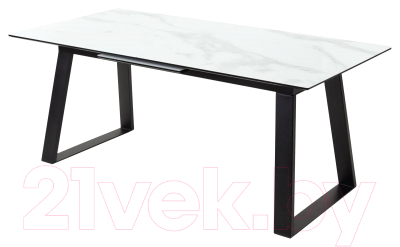 Обеденный стол M-City Франк 160 / 480M04546 (белый мрамор/черный)