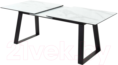 Обеденный стол M-City Франк 180 / 480M04545 (белый мрамор/черный)