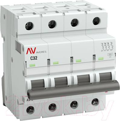Изображение товара Выключатель автоматический EKF Averes AV-6 4P 32A (C) 6kA / mcb6-4-32C-av