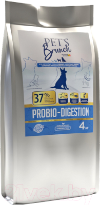 Сухой корм для собак Pet's Brunch Probio-Digestion склонных к расстройству пищевар. с пробиотиком (4кг)