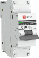 Выключатель автоматический EKF PROxima ВА 47-100 1P 80A (C) 10kA / mcb47100-1-80C-pro - 