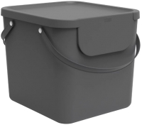Контейнер для мусора Rotho Albula / 1034408853 (40л, серый) - 