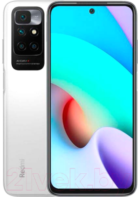 Смартфон Xiaomi Redmi 10 2022 4GB/64GB без NFC (белая галька)