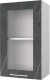 Миниатюра изображения товара Шкаф навесной для кухни Горизонт Мебель Оптима 40 с витриной (гранит дым)