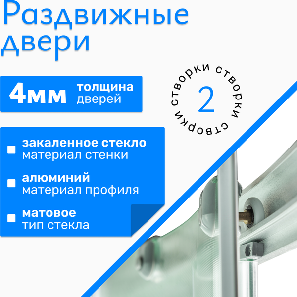 Купить Душевой уголок Saniteco SN-12080L в Барановичах