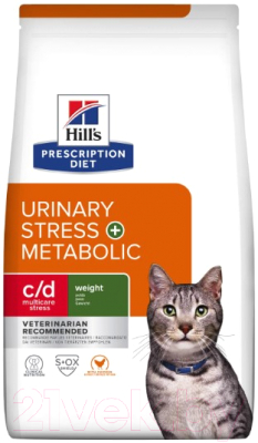 Сухой корм для кошек Hill's Prescription Diet c/d Multicare Stress Metabolic (1.5кг)