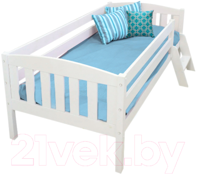 Односпальная кровать детская EcoWood Эрни 80х180 / ECO.001.00030.80-180.W