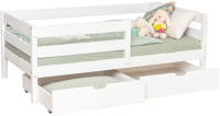 Односпальная кровать детская EcoWood Марта 80x180 с ящиком / ECO.001.00008.80-180.W - 
