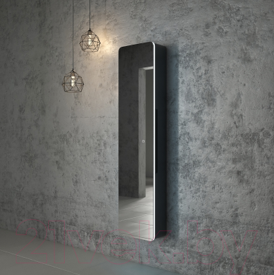 Шкаф с зеркалом для ванной Континент Eltoro Black Led 36x156